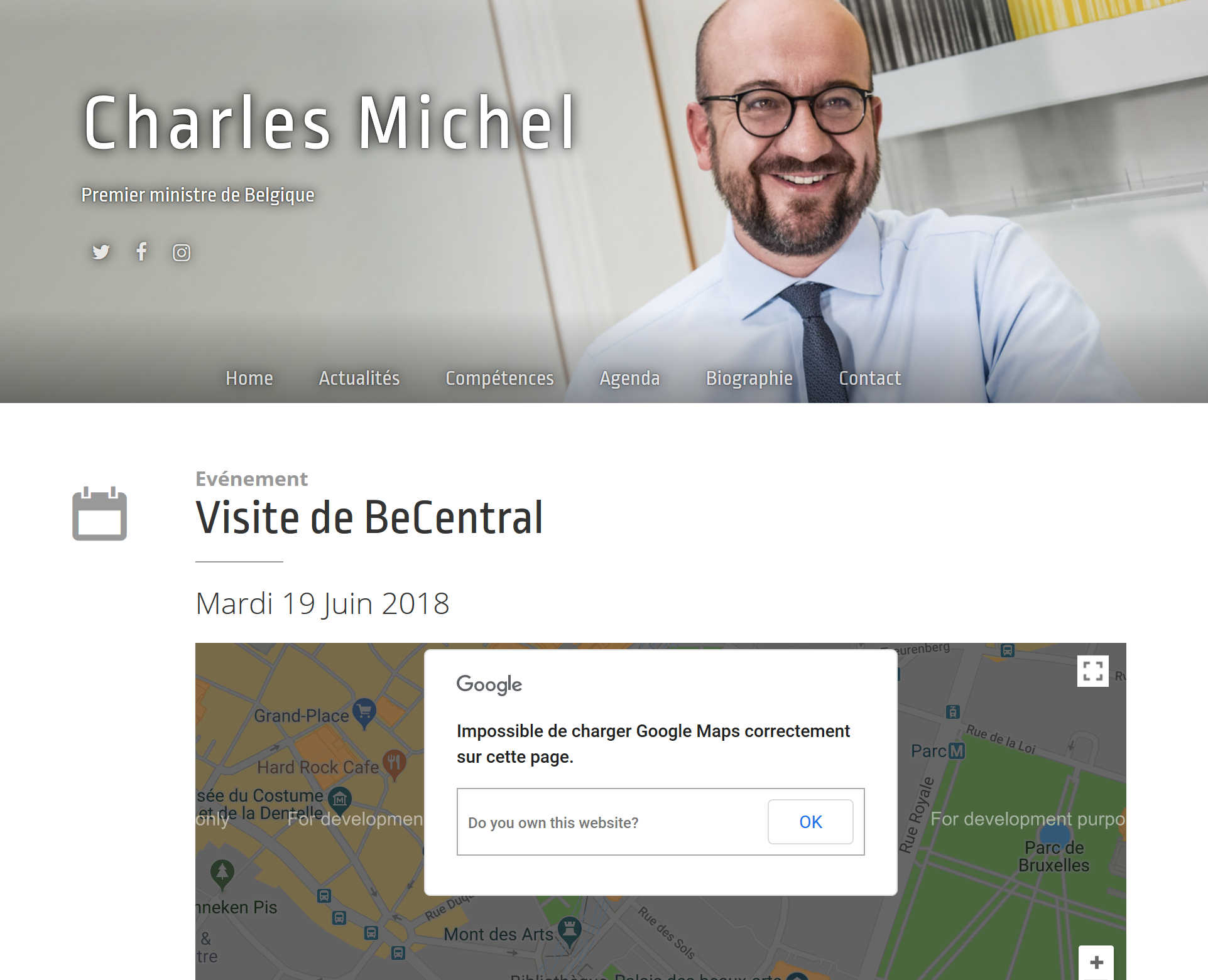 Impact sur le site du Premier Ministre