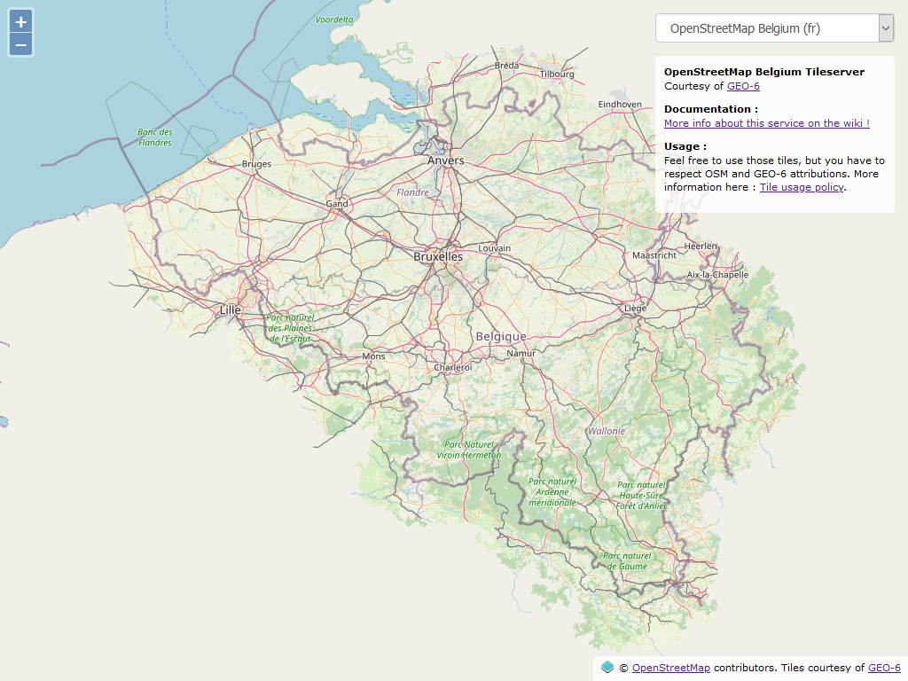 Tile Server – OpenStreetMap Belgique (Ansible)