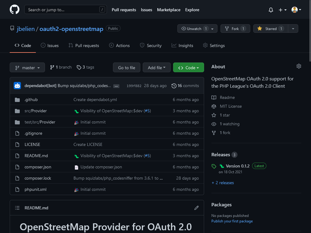 Connecteur OAuth 2.0 OpenStreetMap